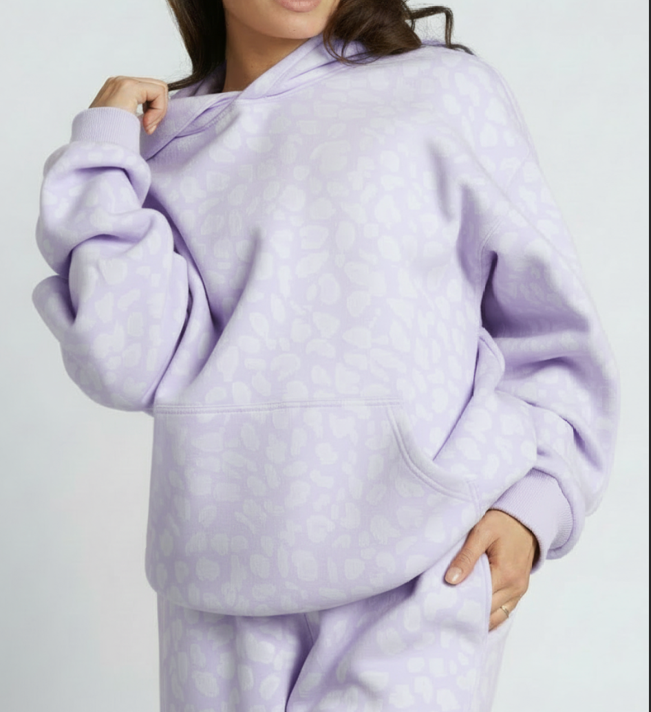 Women's Leopard Signature Hoodie 100% Cotton Heavyweight