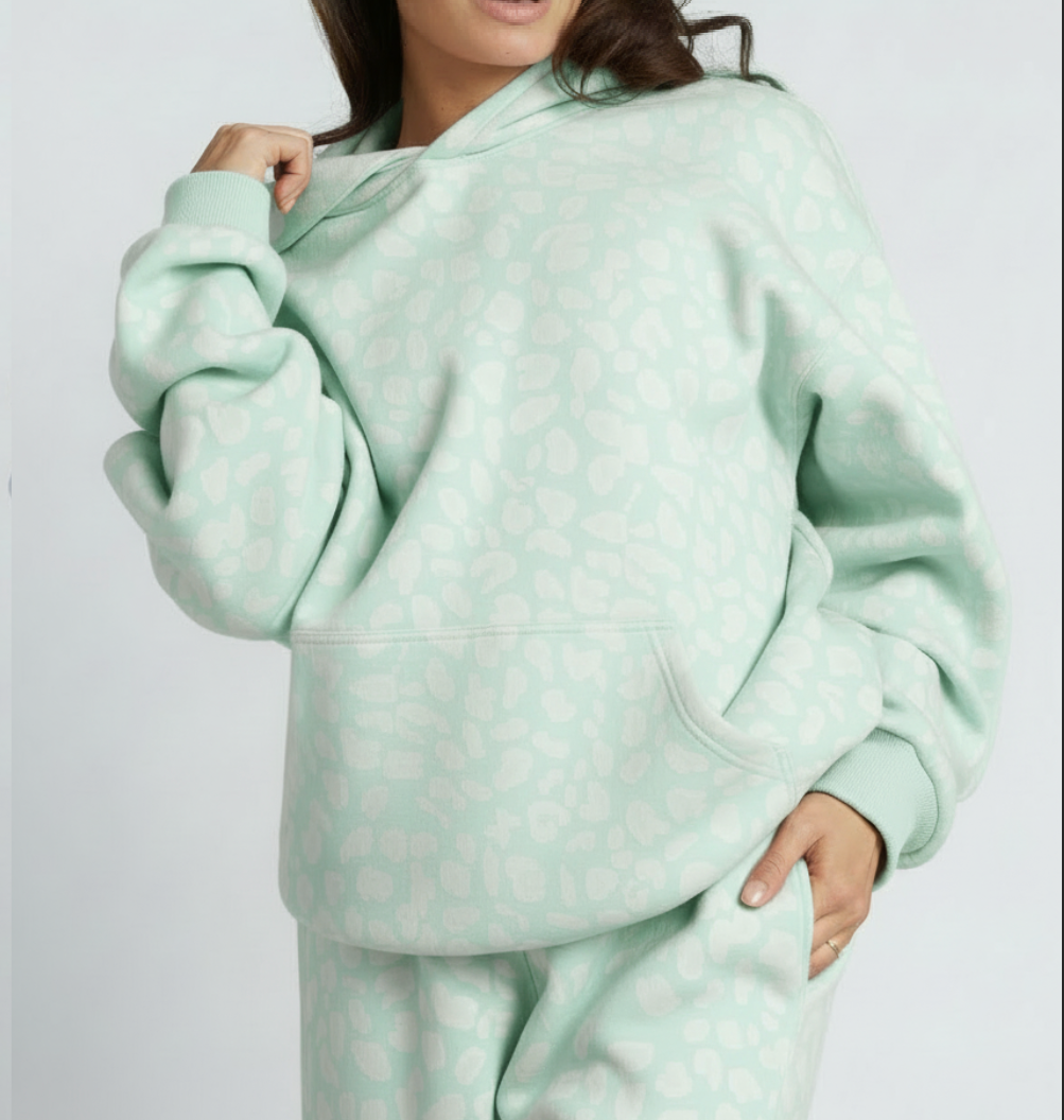 Women's Leopard Signature Hoodie 100% Cotton Heavyweight