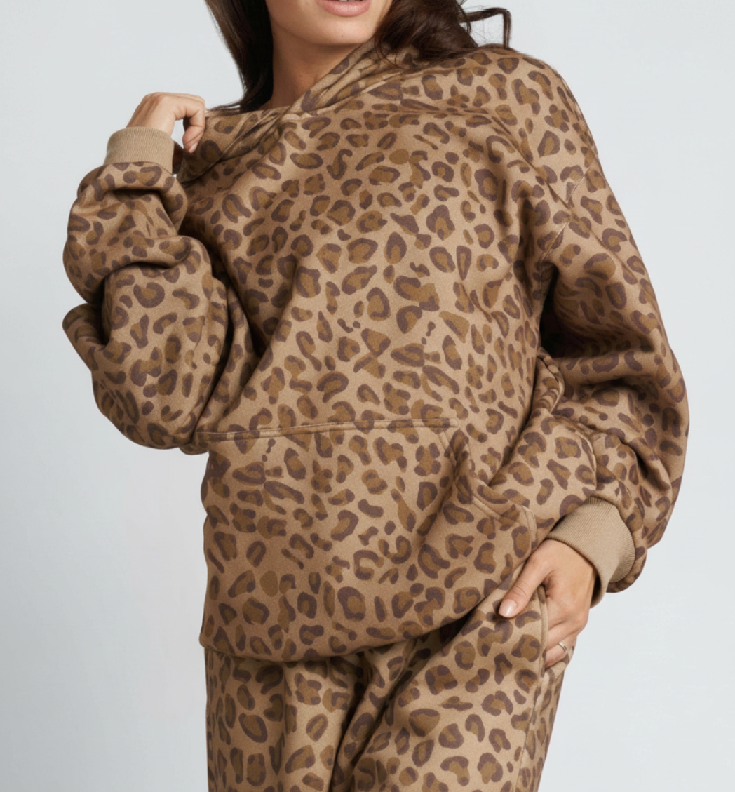 Women's Leopard Signature Hoodie 100% Cotton Heavyweight