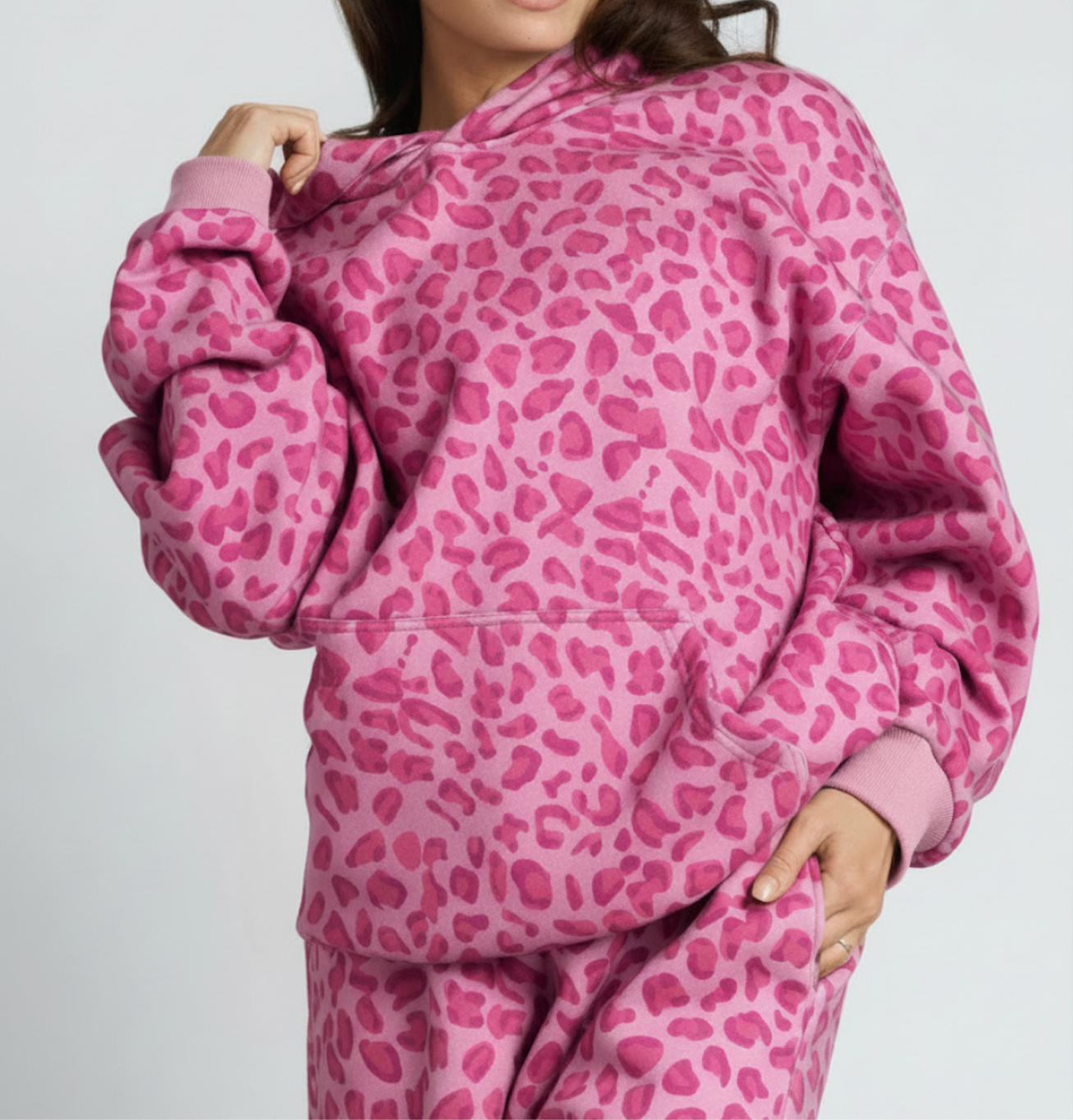 Women's Leopard Signature Hoodie 100% Cotton Heavyweight